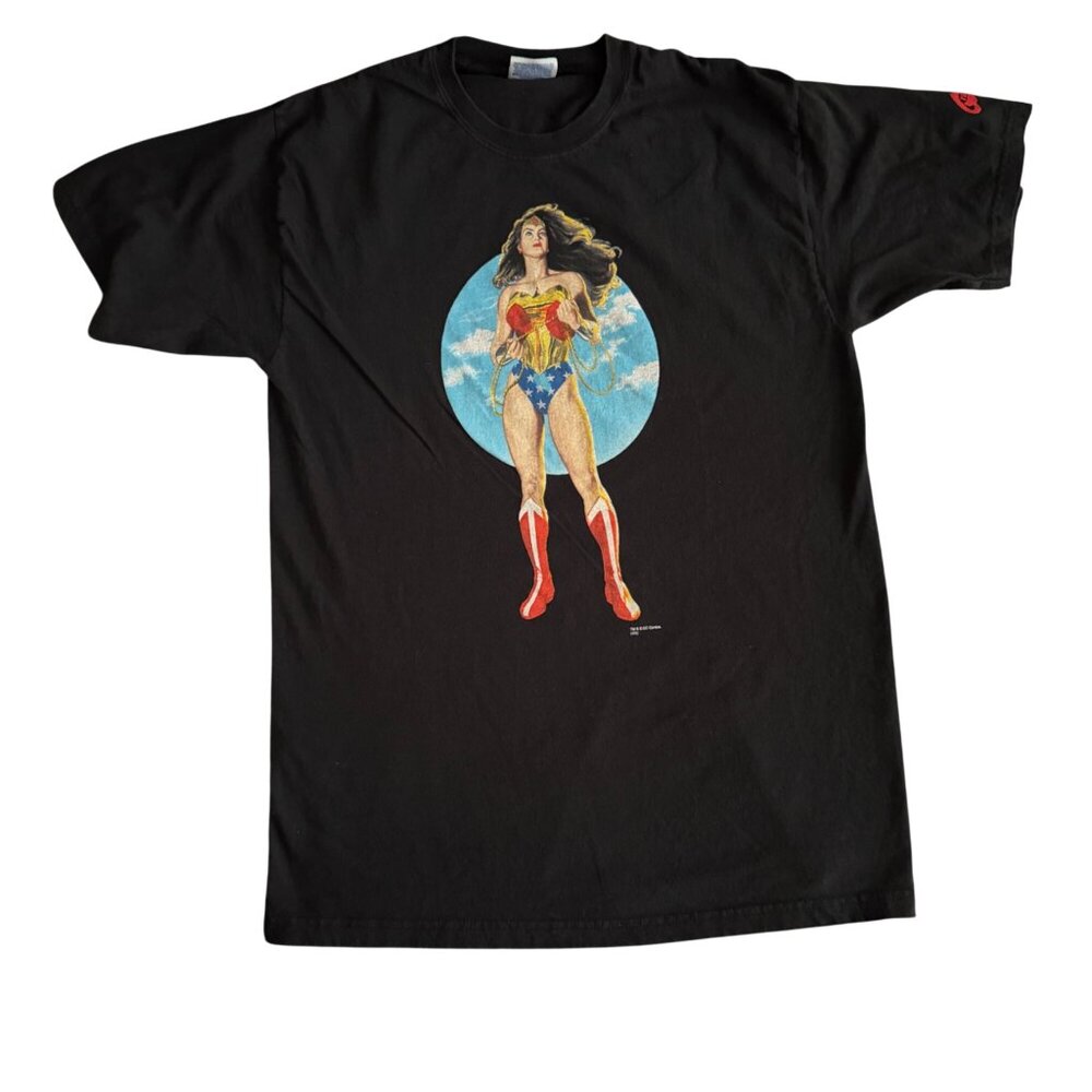 Vintage Wonder Woman Black T-Shirt Adult M